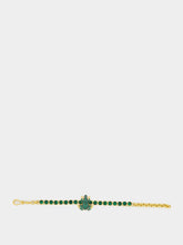 Begüm Khan Green Frog Tennis Bracelet