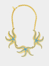 Begüm Khan Gold-Plated Sirena Choker in Turquoise Blue