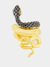 Begüm Khan Gold-Plated Serpentino Right Ear Cuff In Black