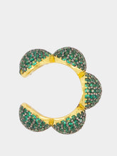 Begüm Khan Green Maharani Ear Cuff Gold-Plated