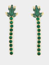 Begüm Khan Green Frog Tennis Earrings