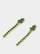 Begüm Khan Green Frog Tennis Earrings