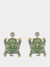 Begüm Khan Gold-Plated Bengal Earrings in Green