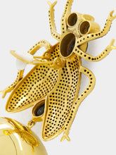 Begüm Khan Gold-Plated Fly Away Party Earrings in Black