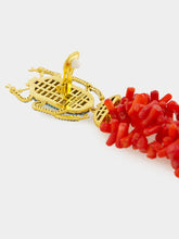 Begüm Khan Gold-Plated Pharaoh Earrings in Corsica Coral and Turquoise