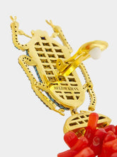 Begüm Khan Gold-Plated Pharaoh Earrings in Corsica Coral and Turquoise
