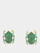 Begüm Khan Gold-Plated Pharaoh Earrings in Green