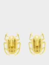 Begüm Khan Gold-Plated Pharaoh Earrings in Green