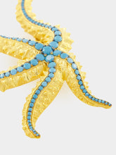 Begüm Khan Gold-Plated Sirena Earrings in Turquoise Blue