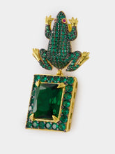 Begüm Khan Frog Wales Earrings with Green Zirconia