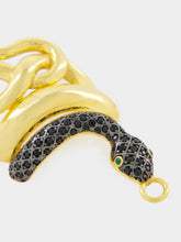 Begüm Khan Gold-Plated Serpentino Hoop Earrings in Black