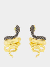 Begüm Khan Gold-Plated Serpentino Earrings in Black