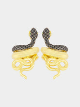 Begüm Khan Gold-Plated Serpentino Earrings in Black