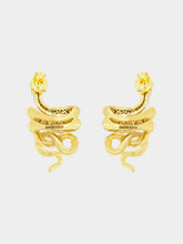 Begüm Khan Gold-Plated Serpentino Earrings in Black