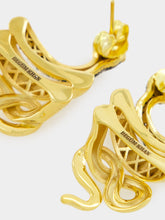 Begüm Khan Gold-Plated Serpentino Earrings in Black