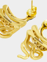 Begüm Khan Gold-Plated Serpentino Earrings in Black
