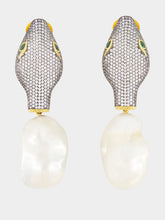 Begüm Khan Gold-Plated Shahmaran Earrings with Pearls