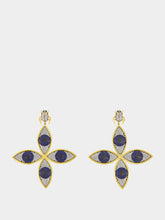 Begüm Khan Crystal and Navy Scarab Horus Earrings