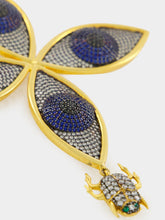 Begüm Khan Crystal and Navy Scarab Horus Earrings