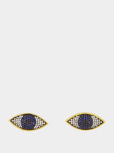 Begüm Khan Gold-Plated Nazar Mini Earrings in Navy Blue