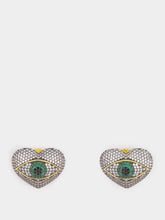 Begüm Khan Occhio del Amore Earrings with Green Stones