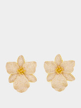 Begüm Khan Gold-Plated Singapore Orchids Earrings in Pink