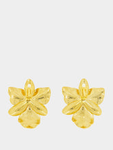 Begüm Khan Gold-Plated Singapore Orchids Earrings in Pink