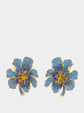 Begüm Khan Light Blue and Navy Iris Maggiore Earrings