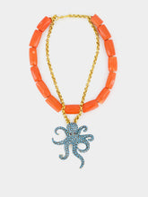 Begüm Khan Gold-Plated Octopus Necklace with Coral