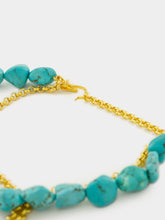 Begüm Khan Gold-Plated Galene Necklace Turquoise Blue