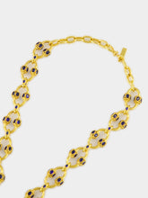 Begüm Khan Gold-Plated Bitter Sweet Love Windsor Necklace in Navy Blue