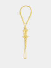 Begüm Khan Gold-Plated Croco Hand Bracelet
