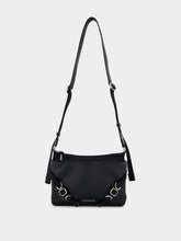Givenchy Black Voyou Skinny Crossbody Bag in Grained Leather