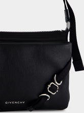 Givenchy Black Voyou Skinny Crossbody Bag in Grained Leather