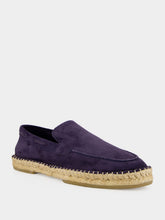 Aurélien Navy Blue Beachside Suede Espadrille Loafers