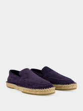 Aurélien Navy Blue Beachside Suede Espadrille Loafers