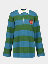 Paula Blusher Stripped Cashmere Polo Shirt