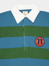 Paula Blusher Stripped Cashmere Polo Shirt