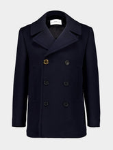 Givenchy Dark Blue Wool Peacoat