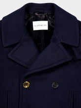 Givenchy Dark Blue Wool Peacoat