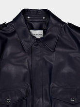 Givenchy Dark Navy Soft Leather Bomber Jacket