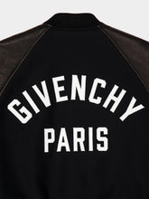 Givenchy Black Logo Paris Bomber Jacket