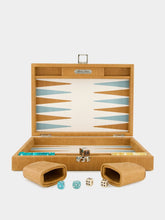 Hector Saxe Paris Amber Medium Alligator Backgammon Set