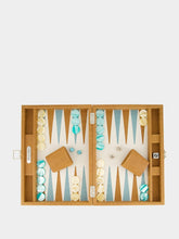 Hector Saxe Paris Amber Medium Alligator Backgammon Set