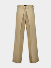 Canvas Wide-Leg Chinos