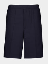 Givenchy Night Blue Wool Poplin Bermuda Shorts