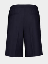 Givenchy Night Blue Wool Poplin Bermuda Shorts