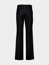 Givenchy Black Pinstripe Wool Trousers