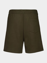 Givenchy Khaki Green Logo Cotton Shorts