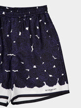 Givenchy Dark Navy Silk Floral Shorts